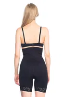 Emay Dikişsiz Paça Dantelli Boxer Korse 2027 Siyah görsel 12