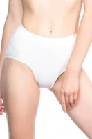 Emay Düşük Bel İnce Slip Korse 7025 Beyaz farklı açı