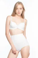 Emay İnce Yüksek Bel Slip Korse 7024 Beyaz görsel 6