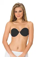 Emay Sırtı Şeffaf Desteksiz Straplez Sütyen 721 Siyah görsel 4