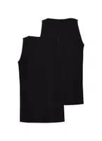 2li Erkek Atlet Paket Loose Fit Siyah BlackSpade 9225  Siyah detay görünüm