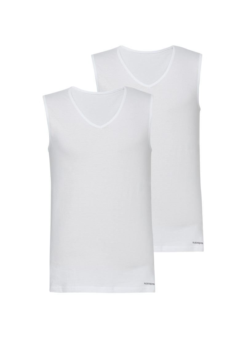 2li Erkek Atlet Paket Loose Fit Beyaz BlackSpade 9227