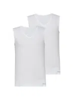 2li Erkek Atlet Paket Loose Fit Beyaz BlackSpade 9227 Beyaz