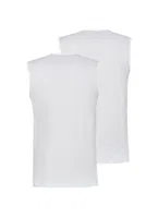 2li Erkek Atlet Paket Loose Fit Beyaz BlackSpade 9227 Beyaz detay görünüm