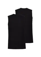 Erkek Atlet 2li Paket Loose Fit Siyah BlackSpade 9227  Siyah detay görünüm