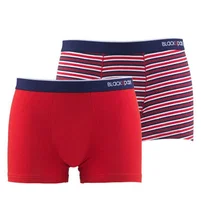 Black Spade Erkek Boxer 2li Paket Stripes Kırmızı BlackSpade 9551