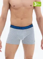 Erkek Boxer 3lü Paket Modern Basics Gri Lacivert Siyah BlackSpade 9473  Siyah detay görünüm