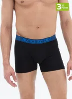 Erkek Boxer 3lü Paket Modern Basics Gri Lacivert Siyah BlackSpade 9473  Siyah farklı açı