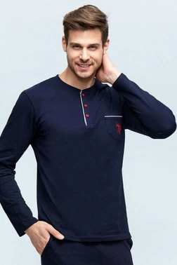 Us. POLO Assn. Erkek Pamuklu Uzun Kol Pijama Takımı U.s Polo Assn. 17384 - Alternatif Görünüm