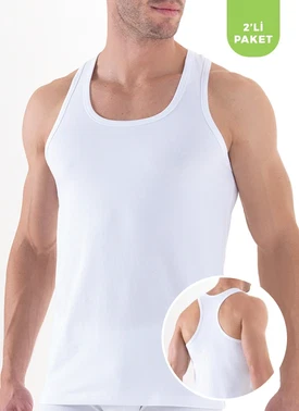 Black Spade Erkek Spor Atlet 2li Paket Tender Cotton Beyaz BlackSpade 9676