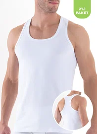 Black Spade Erkek Spor Atlet 2li Paket Tender Cotton Beyaz BlackSpade 9676