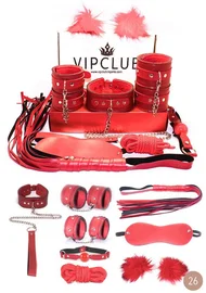Vip Club Fantazi Harness Kırmızı BDSM Set Vip Club 401 COM 2