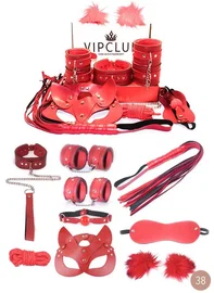 Vip Club Fantazi Kırmızı BDSM Harness Set Vip Club 401 COM 3