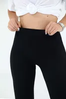 Fitilli Spor Tayt Elite Life 444 Siyah detay görünüm