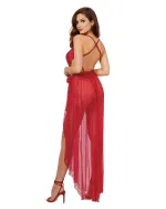 For Dreams 8222 Dantelli Fantezi Gecelik Takım Kırmızı görsel 4