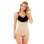Göğüs Altı Çıtçıtlı Body Korse Form Time 9005 Ten