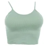 İp Askılı Pedsiz Fitilli Crop Fit Büstiyer Form Angel 5702 Haki görsel 7