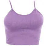 İp Askılı Pedsiz Fitilli Crop Fit Büstiyer Form Angel 5702 Lila görsel 9