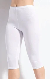 Kolcu Kadın Kapri Tayt Lycralı Beyaz Kolcu KB3020