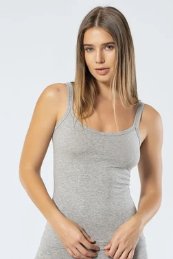 Türen Likralı Pamuklu Askılı Atlet Türen 914 Gri - Alternatif Görünüm