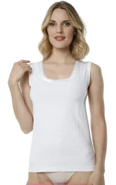 HMD Kadın Likralı Beyaz Süprem Atlet HMD 2440