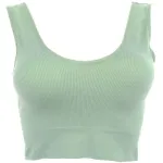 Kalın Askılı Pedli Fitilli Büstiyer Crop Fit Form Angel 5704 Haki farklı açı