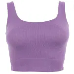 Kalın Askılı Pedsiz Fitilli Crop Fit Büstiyer Form Angel 5700 Lila farklı açı