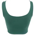 Kalın Askılı Pedsiz Fitilli Crop Fit Büstiyer Form Angel 5700 Haki görsel 10