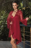 Kapalı Kimono Takımı Nurteks 5389 Bordo farklı açı