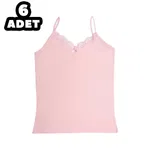 İp Askılı Dantelli Bayan Atlet 6lı Kota 6037 görsel 4