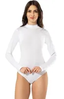 Balıkçı Yaka Uzun Kol Çıtçıtlı Bayan Body Kota 6181 Beyaz