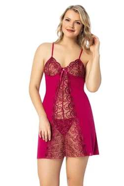 Kota Ön Kısmı Transparan Fantazi Gecelik Takım Kota 6338 - Alternatif Görünüm