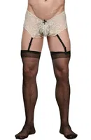 Erkek Dantel Jartiyer Şort La Blinque 15759 Krem