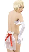 La Blinque Kadın Duvaklı Saten Eldivenli Bayan G-String 478 Beyaz