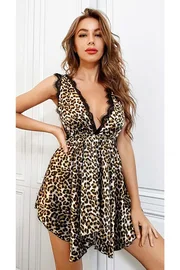 For Dreams Leopar Desenli Gecelik For Dreams 8329