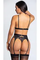 Leopar Desenli Jartiyer Takımı For Dreams 8356 Bordo detay görünüm
