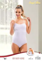 Korseli Çıtçıtlı Body Liza 17500 Beyaz görsel 5