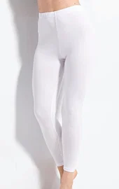 Kolcu Lycralı Uzun Beyaz Kadın Tayt Kolcu KB3000