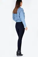 Kadın Fitilli Kadife Tayt Marylüx 618 Yeşil görsel 4