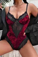 Merry See Kadife Body Gecelik Babydoll Çok Renkli MS3117 Çok Renkli