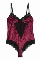 Merry See Kadife Body Gecelik Babydoll Çok Renkli MS3117 Çok Renkli görsel 7