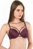 Micro Kaplı Ipli Push-Up Sütyen Le Jardin 7008 Bordo