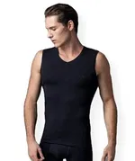 Micro Modal V Yaka Kolsuz T-Shirt Eros ERS053 Siyah detay görünüm