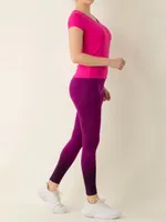 MioFit Macrophylla Yüksek Bel Toparlayıcı Seamless Spor Tayt Mor görsel 4