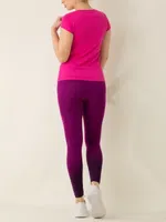 MioFit Macrophylla Yüksek Bel Toparlayıcı Seamless Spor Tayt Mor görsel 5