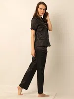 Miorre Bayan Saten Pijama Takımı Dark Mor görsel 10