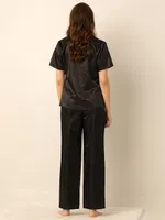 Miorre Bayan Saten Pijama Takımı Dark Mor görsel 11