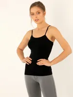 Miorre Seamless Dikişsiz İnce Askılı Kadın Atlet Siyah görsel 6