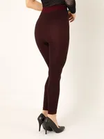 Miorre Dikişsiz Bordo Tayt Bordo görsel 7