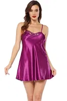 Mor Saten Gecelik Sistina M-265 Mor